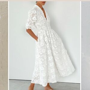 Vita Grace Sierra Embroidered Cotton Summer Day Dress